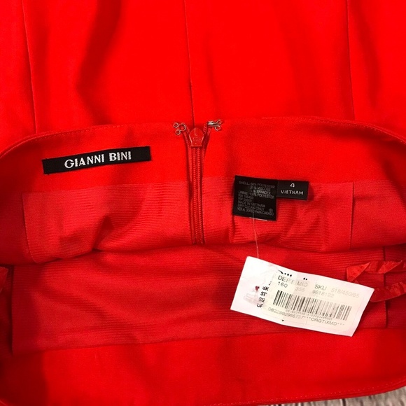 NWT Gianni Bini Bright Red Career Pencil Skirt - Picture 6 of 6